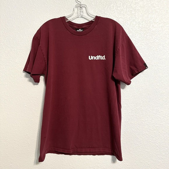 Undefeated Other - Undefeated UNDFTD Flaming Five Strike Logo Size Large Burgundy T Shirt